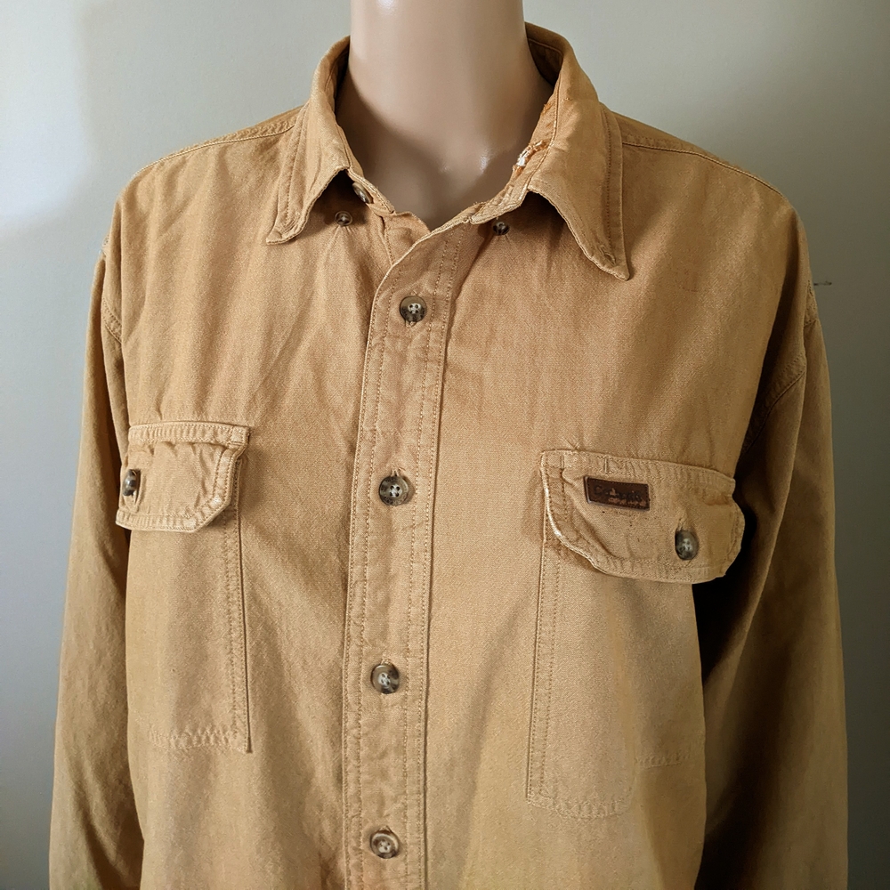 Carhartt Button Down Long Sleeve Shirt, Men's Large Tall